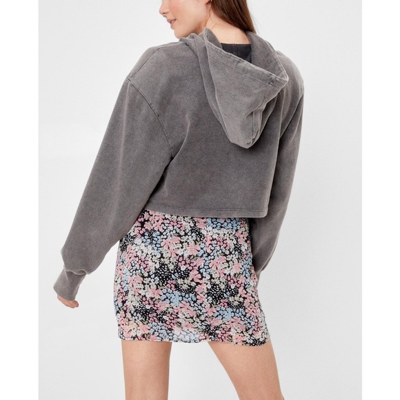 Floral Chiffon Bias Cut Mini Skirt - Picture 4 of 5